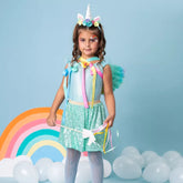 Saia Brilho Doce Paetê Verde Bebê - Minibossa